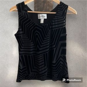 Joseph Ribkoff crushed velvet sheer tank